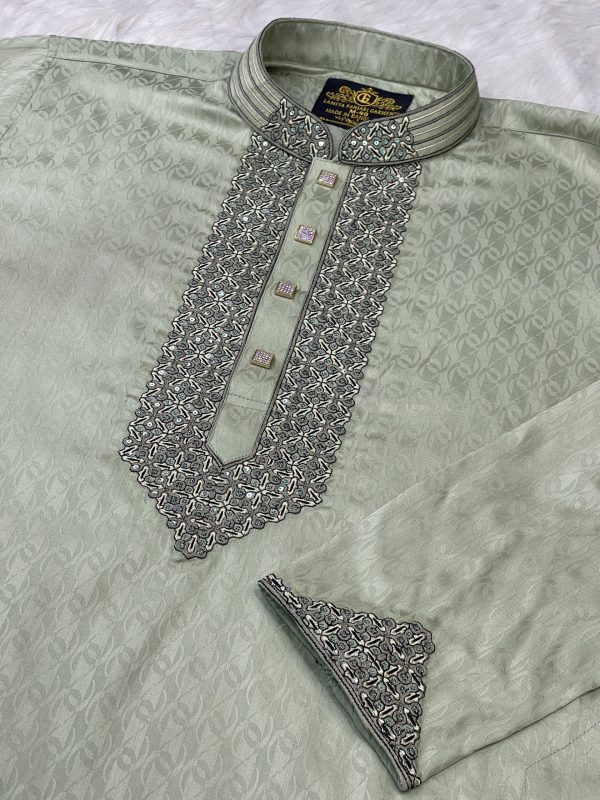 (Code-151)-প্রিমিয়াম টেক্সচার্ড কটন পাঞ্জাবি - এক্সপোর্ট কোয়ালিটি - Image 2