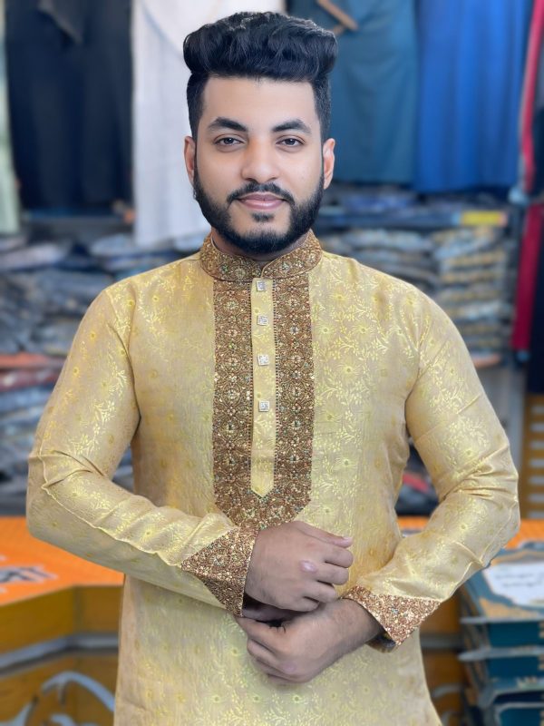 লাক্সারি কাতান পাঞ্জাবি [code-1] - Image 1