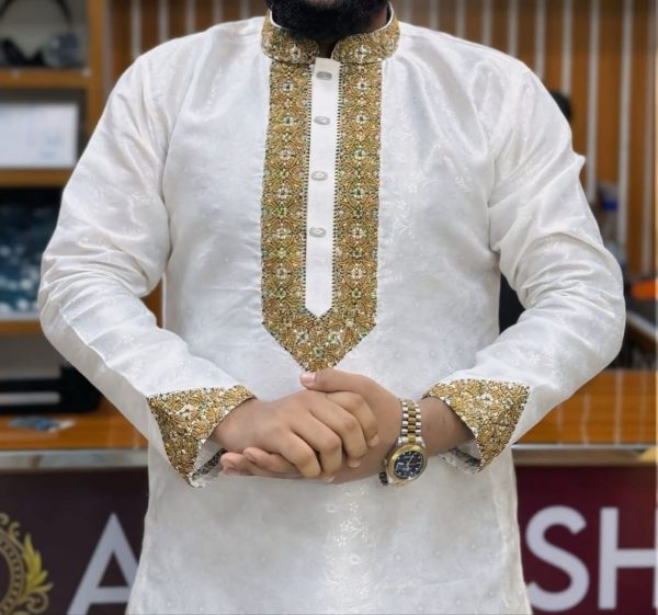 লাক্সারি কাতান পাঞ্জাবি [code-7] - Image 1