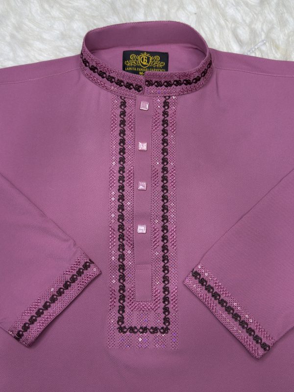 (Code-201) প্রিমিয়াম চায়না এঙ্গেল কাপড় পাঞ্জাবি - Image 1