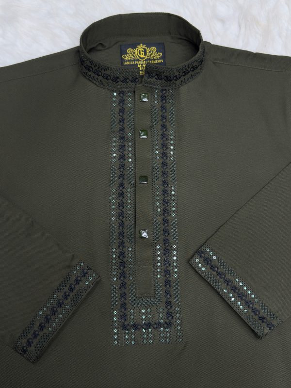 (Code-203) প্রিমিয়াম চায়না এঙ্গেল কাপড় পাঞ্জাবি - Image 1