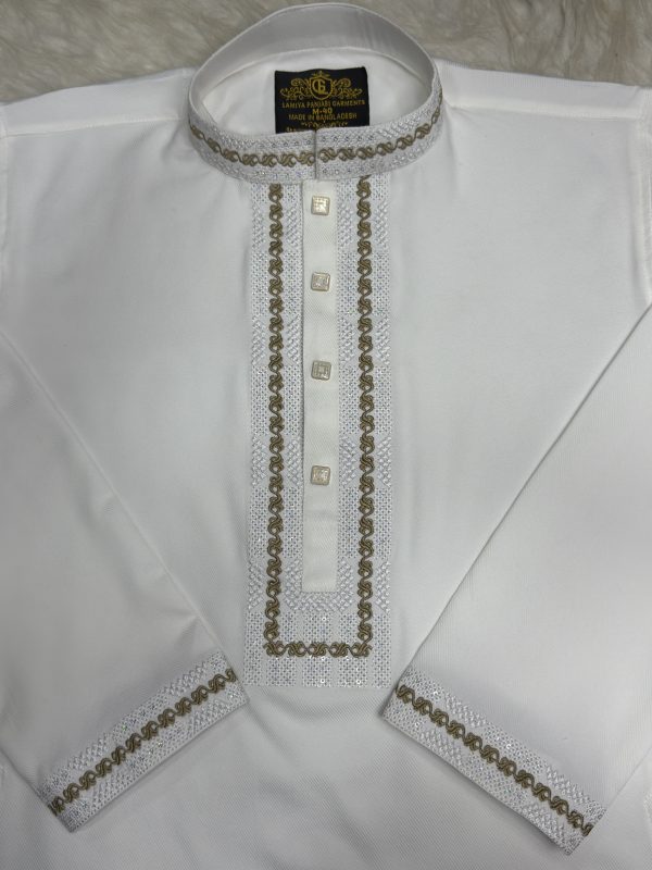 (Code-204) প্রিমিয়াম চায়না এঙ্গেল কাপড় পাঞ্জাবি - Image 1