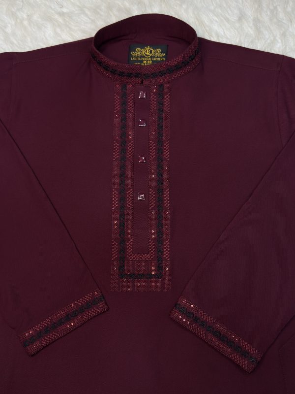 (Code-205) প্রিমিয়াম চায়না এঙ্গেল কাপড় পাঞ্জাবি - Image 1