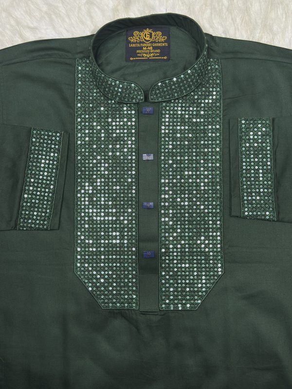 211 (Code-211) চায়না প্লেন সাটোন কটন কাপড় পাঞ্জাবি - Image 1