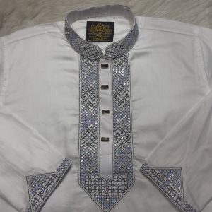 (Code-211) চায়না প্লেন সাটোন কটন কাপড় পাঞ্জাবি