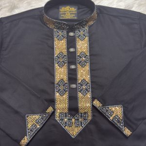 (Code-214) চায়না প্লেন সাটোন কটন কাপড় পাঞ্জাবি